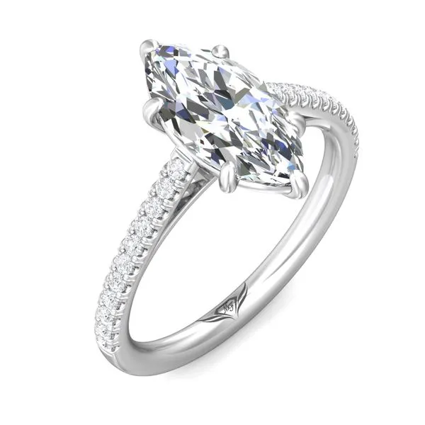 FlyerFit Micropave Platinum Engagement Ring H-I SI2 Image 5 Diamond Source Jewelers Greenwood Village, CO