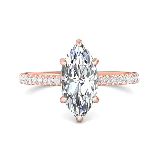 FlyerFit Micropave 14K Pink Gold Engagement Ring H-I SI2 Diamond Source Jewelers Greenwood Village, CO