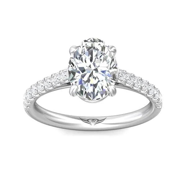 FlyerFit Micropave Platinum Engagement Ring G-H VS2-SI1 Image 2 Valentine's Fine Jewelry Dallas, PA