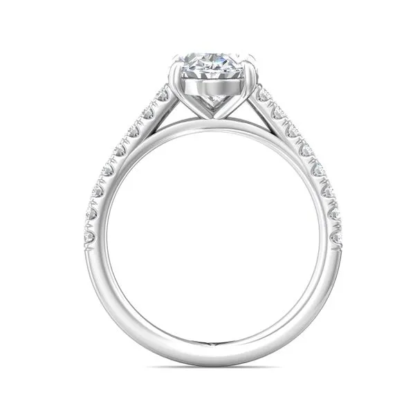 FlyerFit Micropave Platinum Engagement Ring G-H VS2-SI1 Image 3 Valentine's Fine Jewelry Dallas, PA