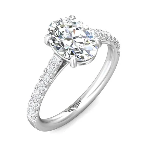 FlyerFit Micropave Platinum Engagement Ring G-H VS2-SI1 Image 5 Valentine's Fine Jewelry Dallas, PA