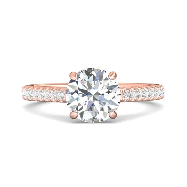 FlyerFit Micropave 14K Pink Gold Engagement Ring H-I SI2 Becky Beauchine Kulka Diamonds and Fine Jewelry Okemos, MI