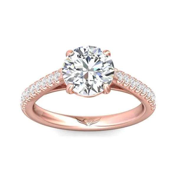 FlyerFit Micropave 14K Pink Gold Engagement Ring H-I SI2 Image 2 Becky Beauchine Kulka Diamonds and Fine Jewelry Okemos, MI