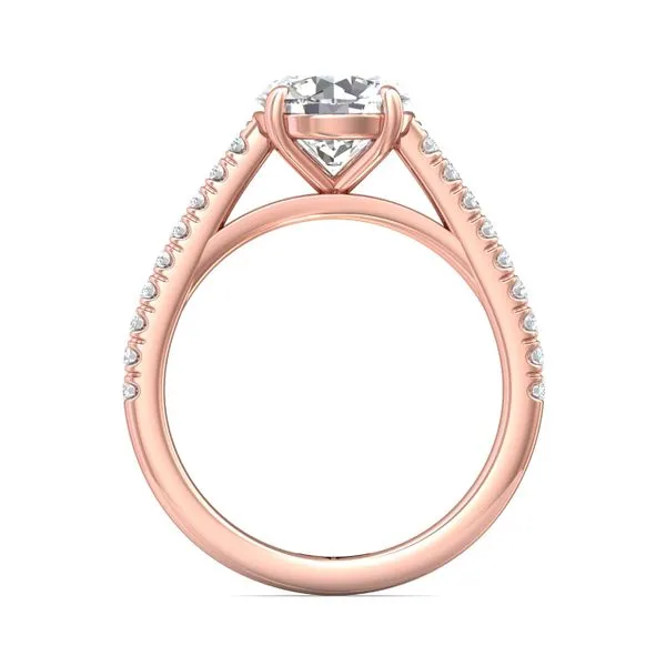 FlyerFit Micropave 14K Pink Gold Engagement Ring H-I SI2 Image 3 Becky Beauchine Kulka Diamonds and Fine Jewelry Okemos, MI