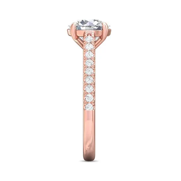 FlyerFit Micropave 14K Pink Gold Engagement Ring H-I SI2 Image 4 Becky Beauchine Kulka Diamonds and Fine Jewelry Okemos, MI