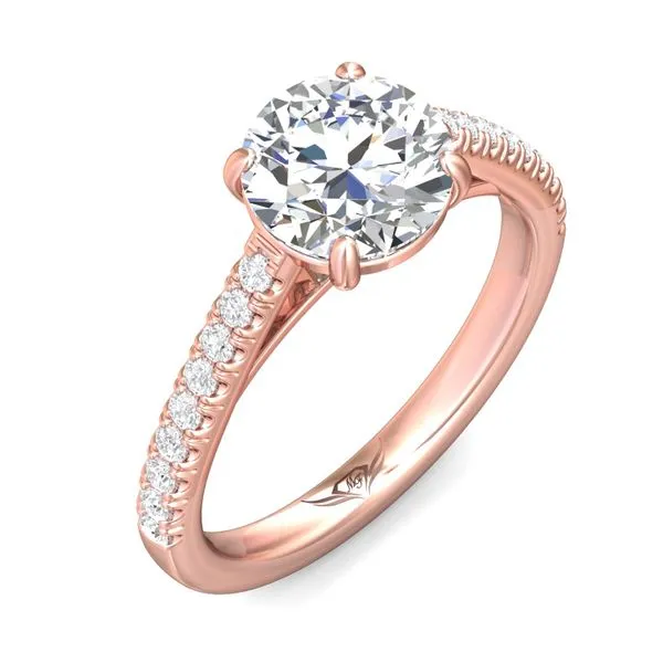FlyerFit Micropave 14K Pink Gold Engagement Ring H-I SI2 Image 5 Becky Beauchine Kulka Diamonds and Fine Jewelry Okemos, MI