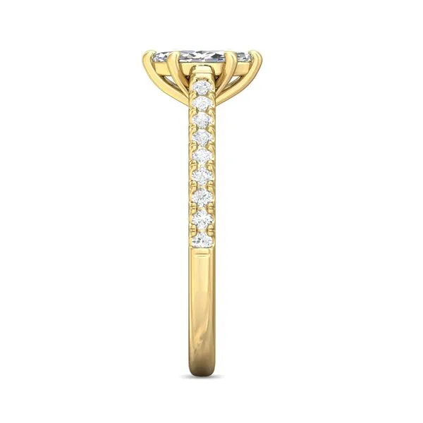 FlyerFit Micropave 14K Yellow Gold Engagement Ring H-I SI1 Image 4 Valentine's Fine Jewelry Dallas, PA