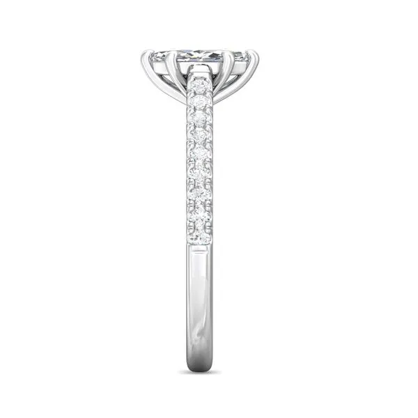 FlyerFit Micropave 18K White Gold Engagement Ring H-I SI1 Image 4 Diamond Source Jewelers Greenwood Village, CO