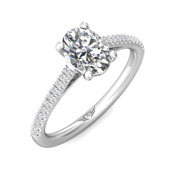 FlyerFit Micropave Platinum Engagement Ring H-I SI1 Image 5 Diamond Source Jewelers Greenwood Village, CO