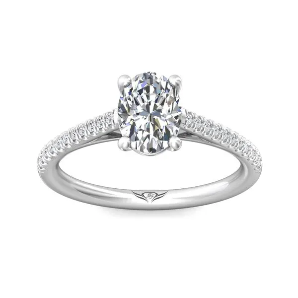 FlyerFit Micropave 18K White Gold Engagement Ring H-I SI1 Image 2 Diamond Source Jewelers Greenwood Village, CO