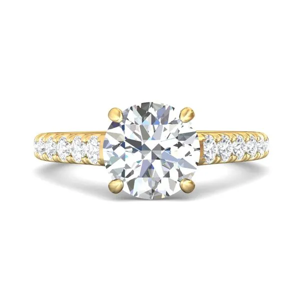 FlyerFit Micropave 18K Yellow Gold Engagement Ring H-I SI2 Diamond Source Jewelers Greenwood Village, CO