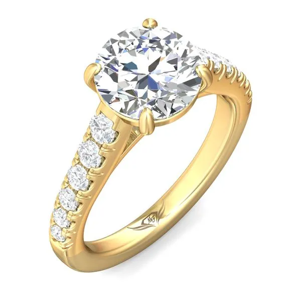 FlyerFit Micropave 18K Yellow Gold Engagement Ring H-I SI2 Image 5 Diamond Source Jewelers Greenwood Village, CO