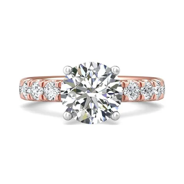 FlyerFit Encore 18K Pink Gold Shank And White Gold Top Engagement Ring H-I SI1 Valentine's Fine Jewelry Dallas, PA