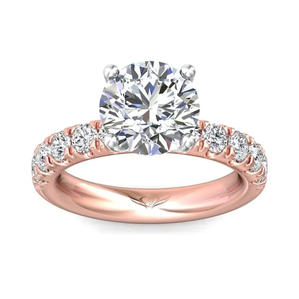 FlyerFit Encore 18K Pink Gold Shank And White Gold Top Engagement Ring H-I SI1 Image 2 Valentine's Fine Jewelry Dallas, PA