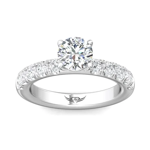 FlyerFit Micropave 14K White Gold Engagement Ring H-I SI2 Image 2 Diamond Source Jewelers Greenwood Village, CO