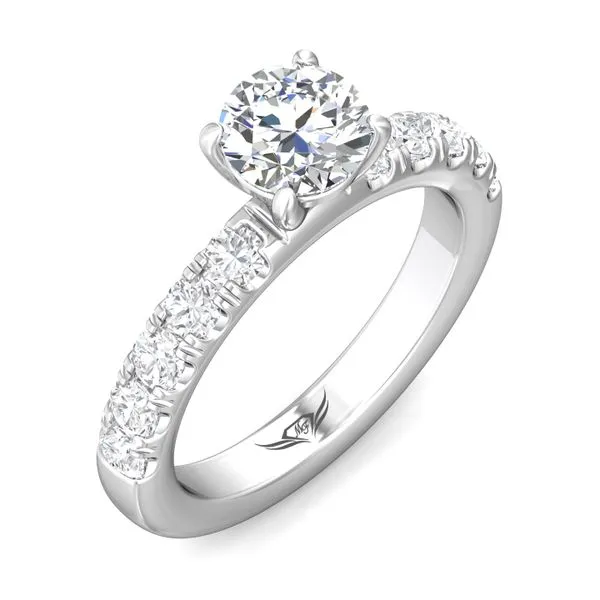 FlyerFit Micropave 14K White Gold Engagement Ring H-I SI2 Image 5 Diamond Source Jewelers Greenwood Village, CO