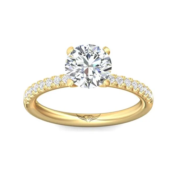 FlyerFit Micropave 14K Yellow Gold Engagement Ring G-H VS2-SI1 Image 2 Valentine's Fine Jewelry Dallas, PA