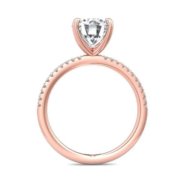 FlyerFit Micropave 14K Pink Gold Engagement Ring H-I SI1 Image 3 Valentine's Fine Jewelry Dallas, PA