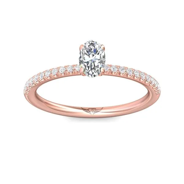 FlyerFit Micropave 18K Pink Gold Engagement Ring H-I SI1 Image 2 Valentine's Fine Jewelry Dallas, PA