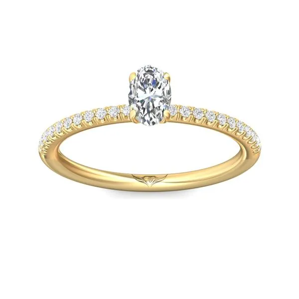 FlyerFit Micropave 18K Yellow Gold Engagement Ring G-H VS2-SI1 Image 2 Valentine's Fine Jewelry Dallas, PA