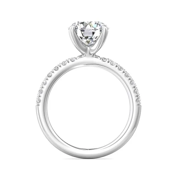 FlyerFit Micropave Platinum Engagement Ring H-I SI2 Image 3 Valentine's Fine Jewelry Dallas, PA