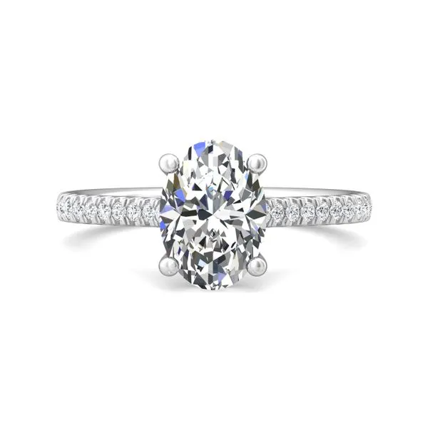 FlyerFit Micropave 14K White Gold Engagement Ring H-I SI1 Diamond Source Jewelers Greenwood Village, CO