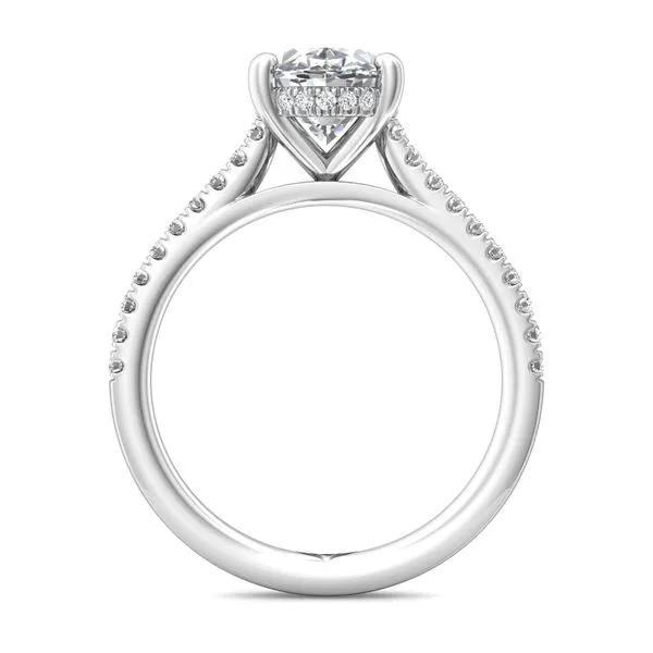 FlyerFit Micropave 14K White Gold Engagement Ring H-I SI1 Image 3 Diamond Source Jewelers Greenwood Village, CO