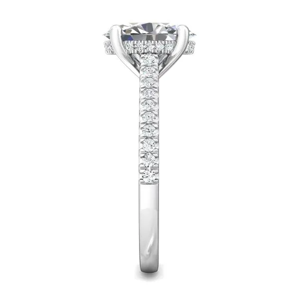 FlyerFit Micropave 14K White Gold Engagement Ring H-I SI1 Image 4 Diamond Source Jewelers Greenwood Village, CO