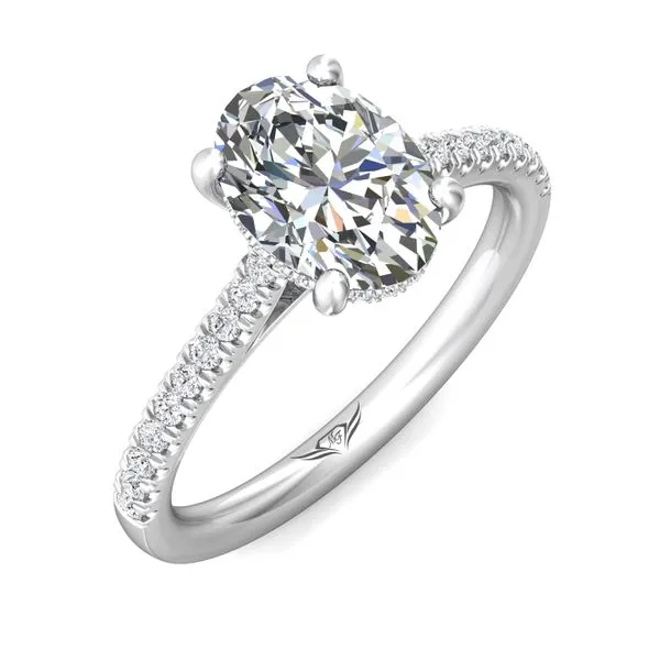 FlyerFit Micropave 14K White Gold Engagement Ring H-I SI1 Image 5 Diamond Source Jewelers Greenwood Village, CO