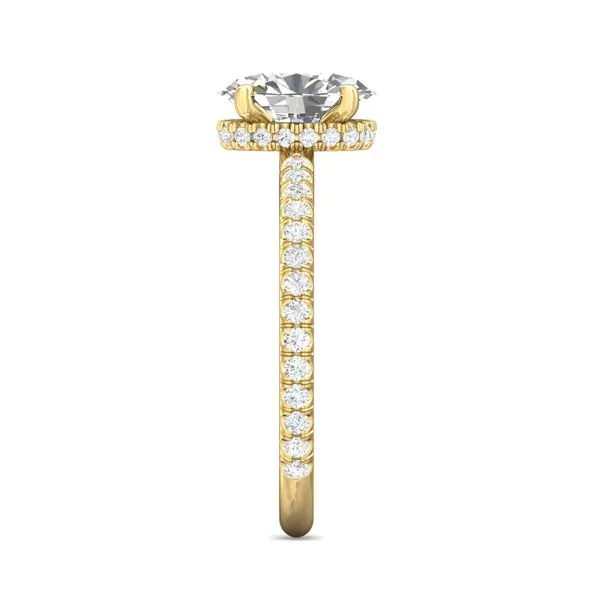 FlyerFit Micropave 14K Yellow Gold Engagement Ring H-I SI2 Image 4 Valentine's Fine Jewelry Dallas, PA