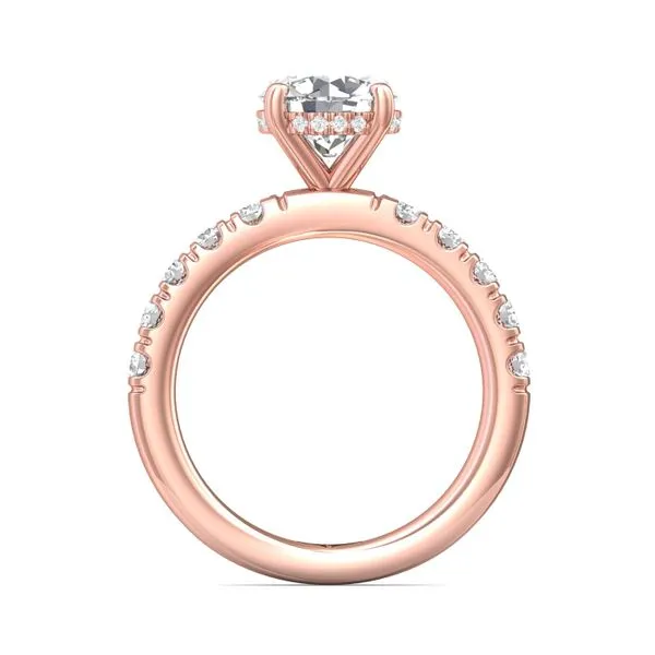 FlyerFit Micropave 14K Pink Gold Engagement Ring H-I SI1 Image 3 Valentine's Fine Jewelry Dallas, PA
