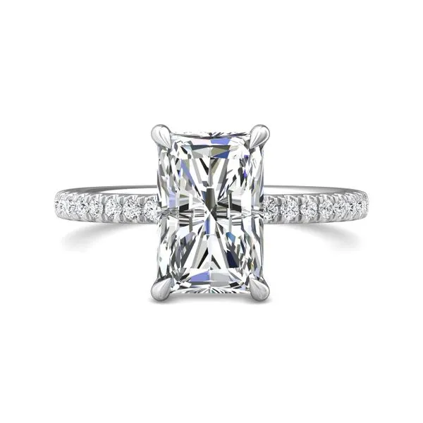 FlyerFit Micropave Platinum Engagement Ring G-H VS2-SI1 Valentine's Fine Jewelry Dallas, PA