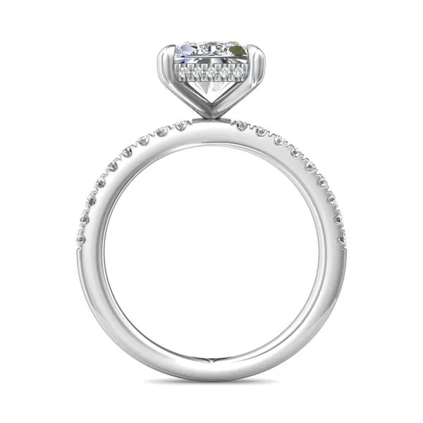 FlyerFit Micropave Platinum Engagement Ring G-H VS2-SI1 Image 3 Valentine's Fine Jewelry Dallas, PA