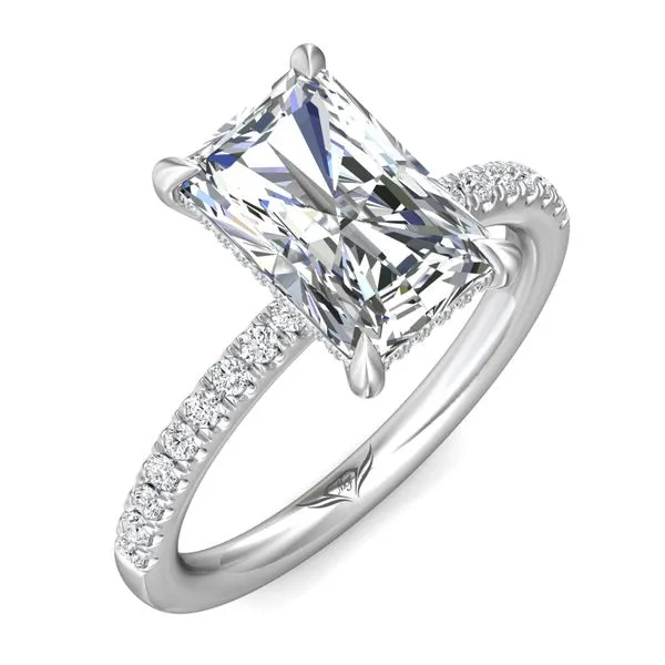 FlyerFit Micropave Platinum Engagement Ring G-H VS2-SI1 Image 5 Valentine's Fine Jewelry Dallas, PA