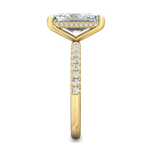 FlyerFit Micropave 18K Yellow Gold Engagement Ring G-H VS2-SI1 Image 4 Valentine's Fine Jewelry Dallas, PA