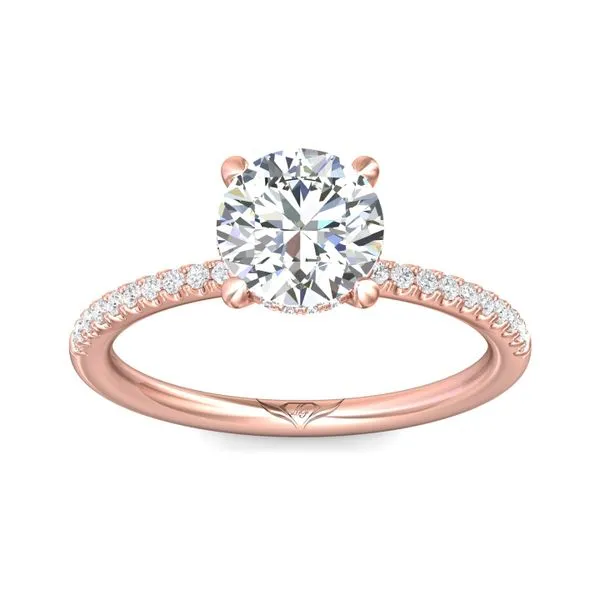 FlyerFit Micropave 18K Pink Gold Engagement Ring H-I SI2 Image 2 Valentine's Fine Jewelry Dallas, PA