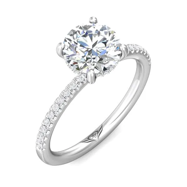 FlyerFit Micropave 14K White Gold Engagement Ring G-H VS2-SI1 Image 5 Valentine's Fine Jewelry Dallas, PA
