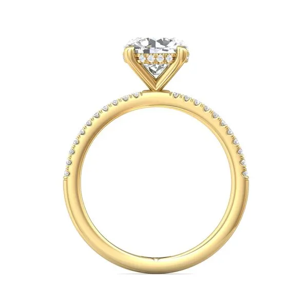 FlyerFit Micropave 14K Yellow Gold Engagement Ring G-H VS2-SI1 Image 3 Valentine's Fine Jewelry Dallas, PA