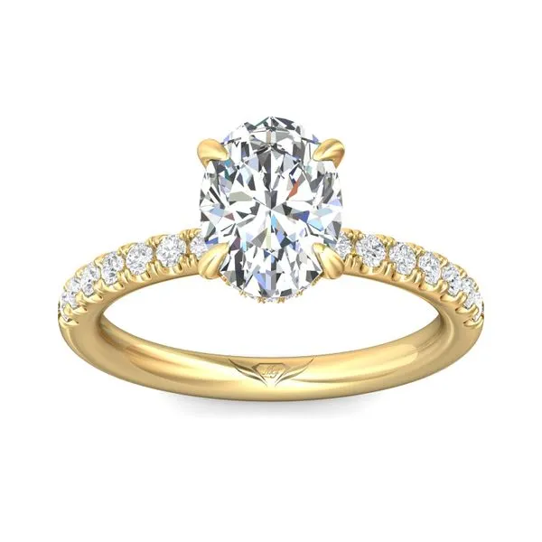 FlyerFit Micropave 14K Yellow Gold Engagement Ring G-H VS2-SI1 Image 2 Valentine's Fine Jewelry Dallas, PA