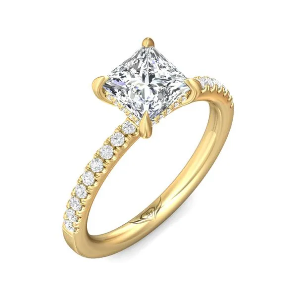 FlyerFit Micropave 14K Yellow Gold Engagement Ring H-I SI1 Image 5 Valentine's Fine Jewelry Dallas, PA