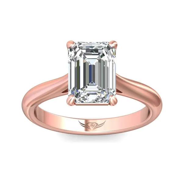 FlyerFit Solitaire 18K Pink Gold Engagement Ring Image 2 Valentine's Fine Jewelry Dallas, PA