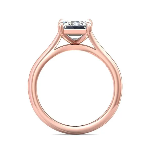 FlyerFit Solitaire 18K Pink Gold Engagement Ring Image 3 Valentine's Fine Jewelry Dallas, PA