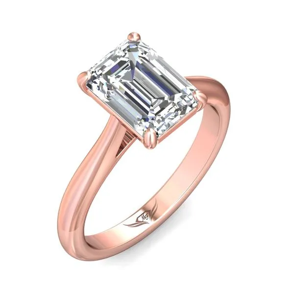 FlyerFit Solitaire 18K Pink Gold Engagement Ring Image 5 Valentine's Fine Jewelry Dallas, PA