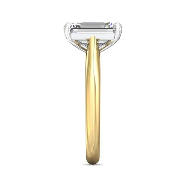 FlyerFit Solitaire 14K Yellow and 14K White Gold Engagement Ring Image 4 Diamond Source Jewelers Greenwood Village, CO