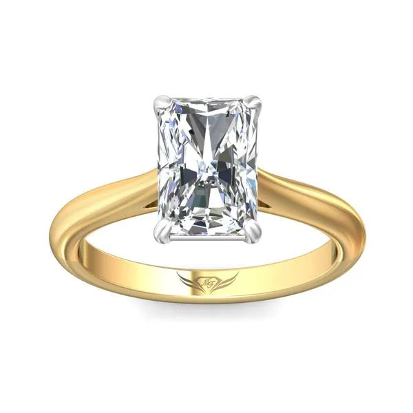 FlyerFit Solitaire 14K Yellow and 14K White Gold Engagement Ring Image 2 Diamond Source Jewelers Greenwood Village, CO