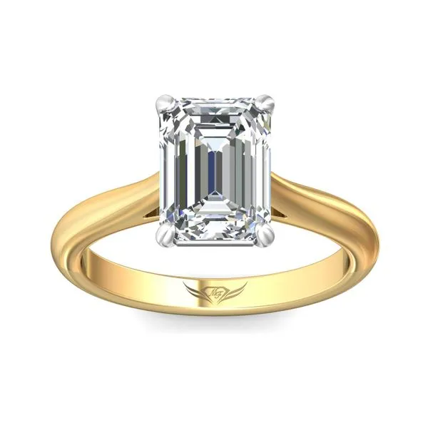FlyerFit Solitaire 14K Yellow and 14K White Gold Engagement Ring Image 2 Diamond Source Jewelers Greenwood Village, CO