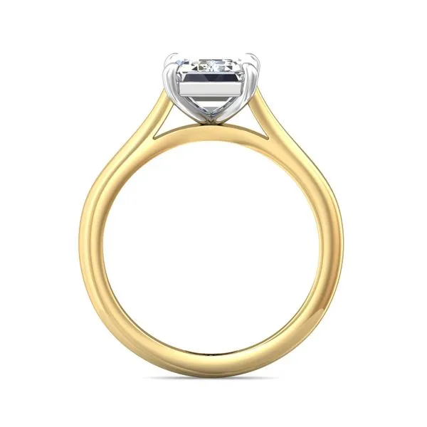 FlyerFit Solitaire 14K Yellow and 14K White Gold Engagement Ring Image 3 Diamond Source Jewelers Greenwood Village, CO