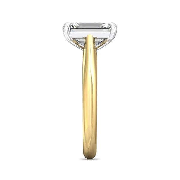 FlyerFit Solitaire 14K Yellow and 14K White Gold Engagement Ring Image 4 Diamond Source Jewelers Greenwood Village, CO