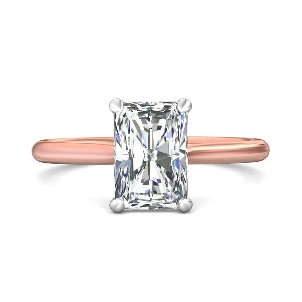 FlyerFit Solitaire 14K Pink Gold Shank And White Gold Top Engagement Ring Diamond Source Jewelers Greenwood Village, CO