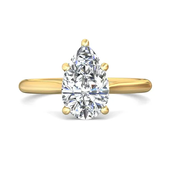 FlyerFit Solitaire 14K Yellow Gold Engagement Ring Valentine's Fine Jewelry Dallas, PA